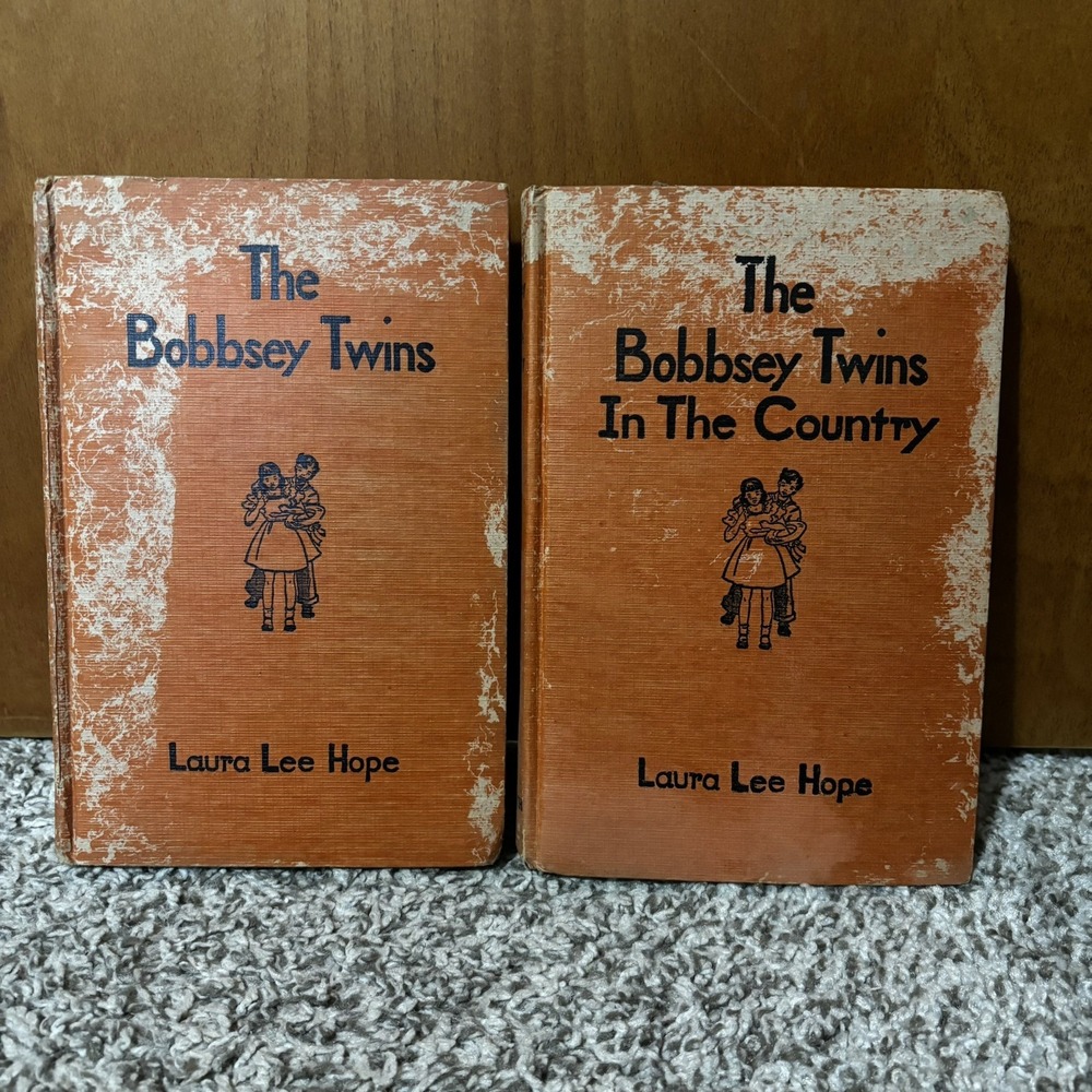 The Bobbsey Twins Merry Days Indoors and Out/In The Country Vtg Books (2)